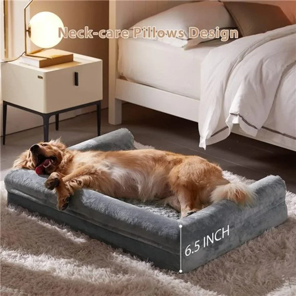 Orthopedic Beds for Large, Medium Dogs, Egg- Foam Dog Crate Bed(L(36 * 27 * 6.5)